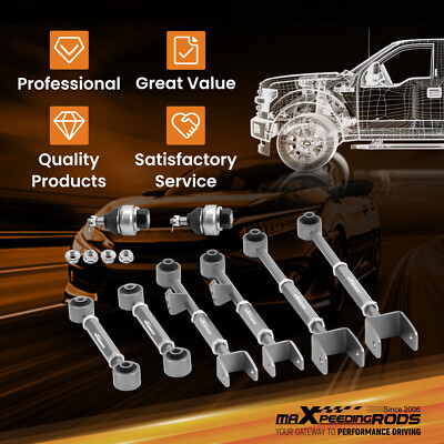 Front Ball Joint & Rear Camber Arms Toe Kits for 08-17 Honda Accord 09-14 TL TSX