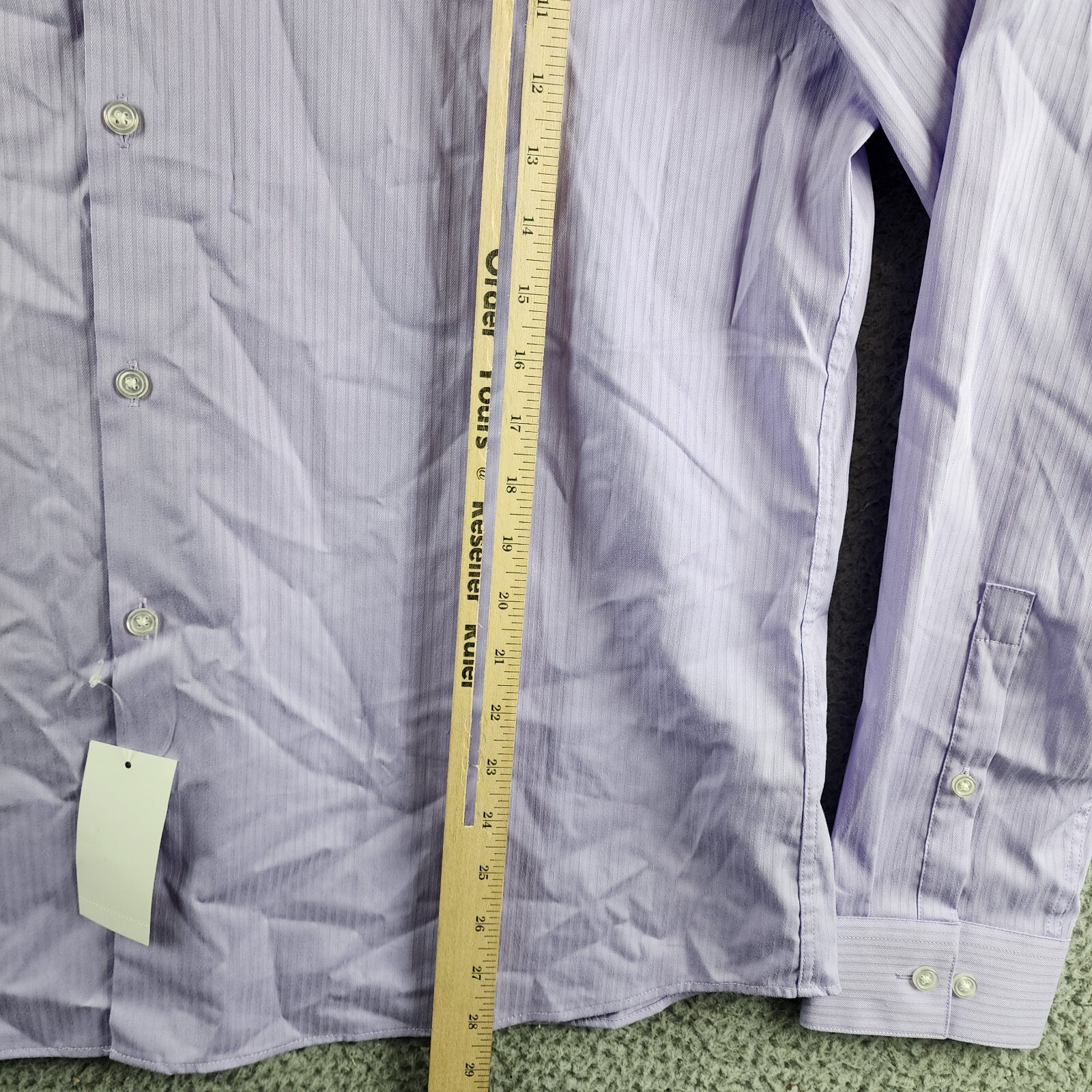 Kenneth Cole Reaction Techni-Cole Slim Fit Flex Dress Shirt Men's XL 36/37 17 - Picture 9 of 14