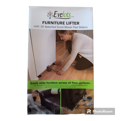 Evelots Furniture Lifter + 16 Mover Pad Sliders- Lifts 400lbs