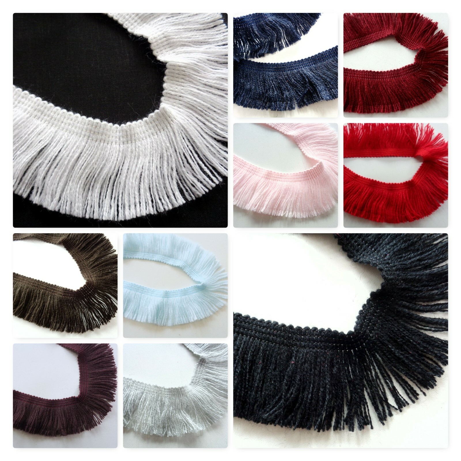  Fransenborte,Fransen, Fransenband,Decke, Poncho, Tuch, 40 mm