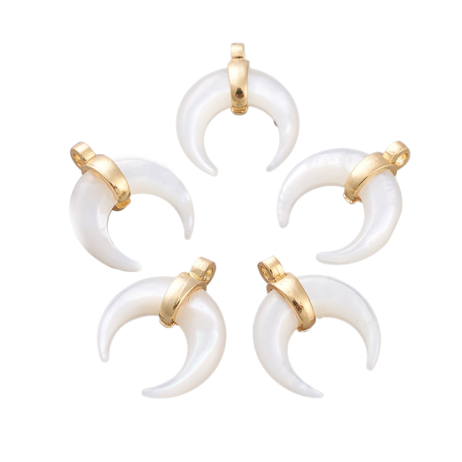 ★NOONOO FINGERS★ White Mother of Pearl Crescent Moon Neckl Mother of Pearl Moon Necklace – Amano Studio