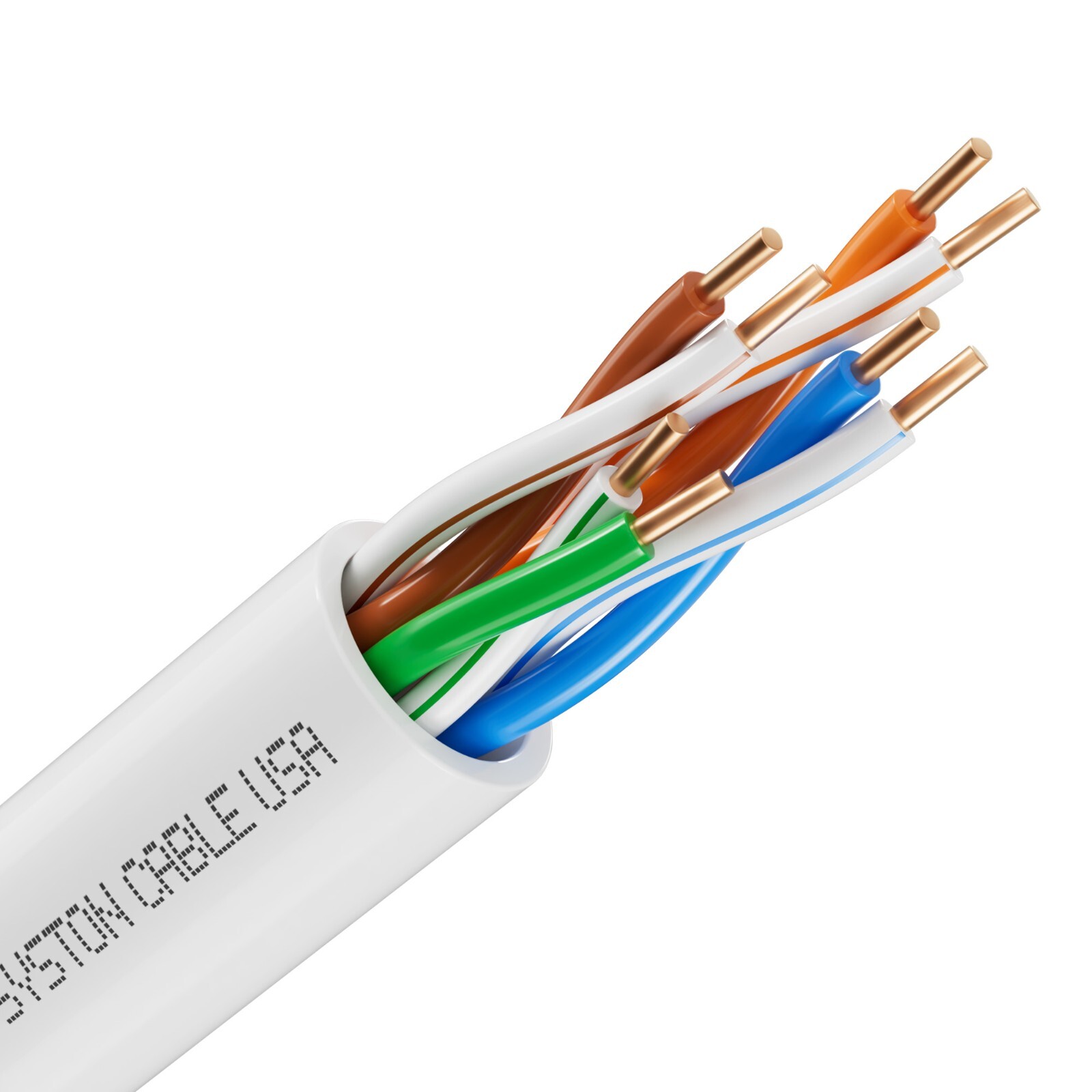 Syston Cat 5e Ethernet Network Cable 350MHz 24AWG UTP Solid Copper Wire-CMR Bulk