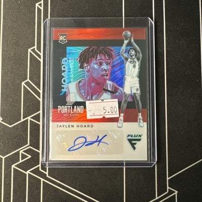 2019 20 Panini Flux Jaylen Hoard Red Prizm Holo Rookie Card RC Auto  FR-JHO