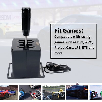 7+R H-shifter USB PC Gearshift Fit for DIRT WRC EPIC FORCE LFS Logitech G920 G29