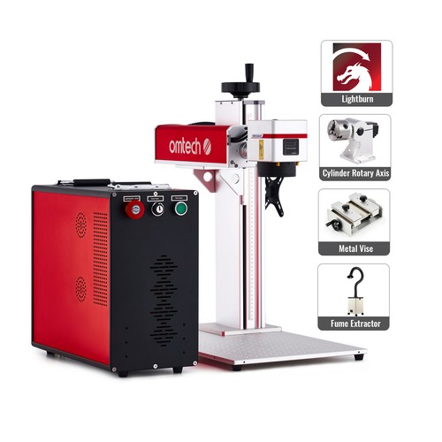 OMTech&trade; JPT MOPA Fiber Laser Color Marking Machine Optional Accessories 7x7