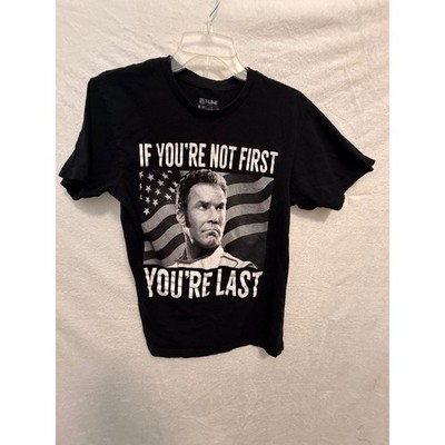 Talladega Nights Ricky Bobby Graphic T-Shirt Black Will Ferrell Men Small T-Line