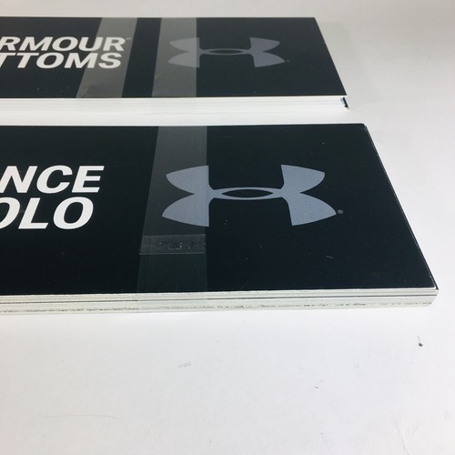 New Under Armour Logo Black Store Retail Display Acrylic Sign Packs 32 Total