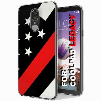 Total Guard Cover Case For Coolpad Legacy, Red Line Flag, USA Print