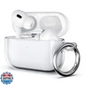 ULAK Clear for Airpods Pro 2nd/1st Generation Case 2022/2019, Soft TPU Airpods Pro 2 Clear Cover Shock-Absorbing Transparent Protective Cover Keychain for Apple Airpods Pro [Front LED Visible]