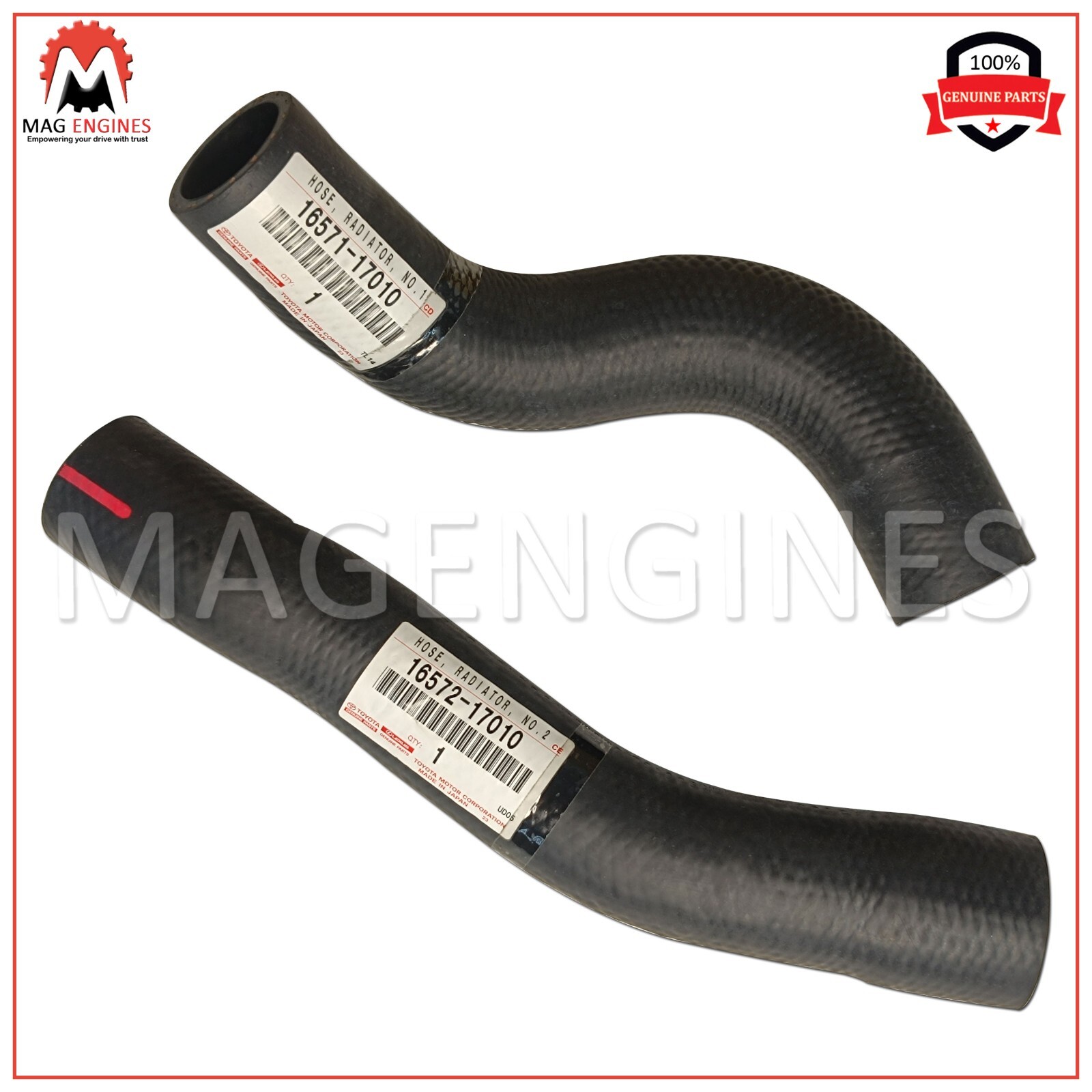 RT-153158 16571-17010, 16572-17010 GENUINE HOSE, RADIATOR INLET