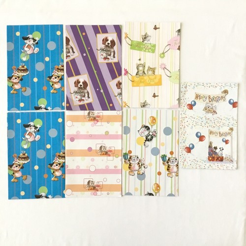 Dog & Cat Gift Wrap Wrapping Paper Huge Lot of 78 Items, HSUS, ASPCA, WWF