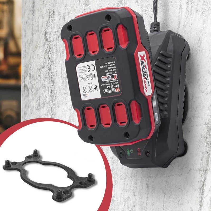 Support Chargeur Mur 20v Batterie Support Pour Lidl Parkside X20v Team
