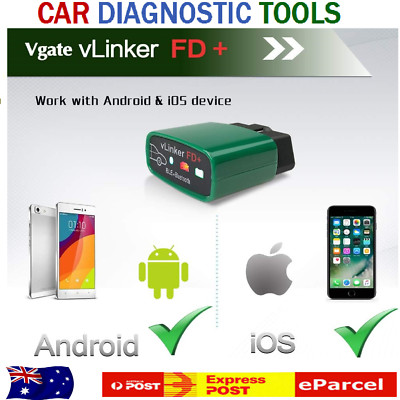 Vgate vLinker FD+ OBD2 Bluetooth Scan Diagnostic Code Reader for iOS Android.