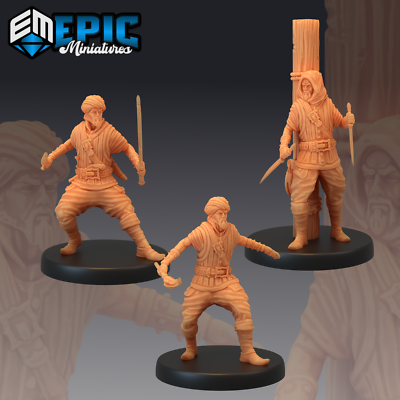PIRATE CUTTHROAT - Pirates Voyage, Dungeons and Dragons Miniatures, Fantasy
