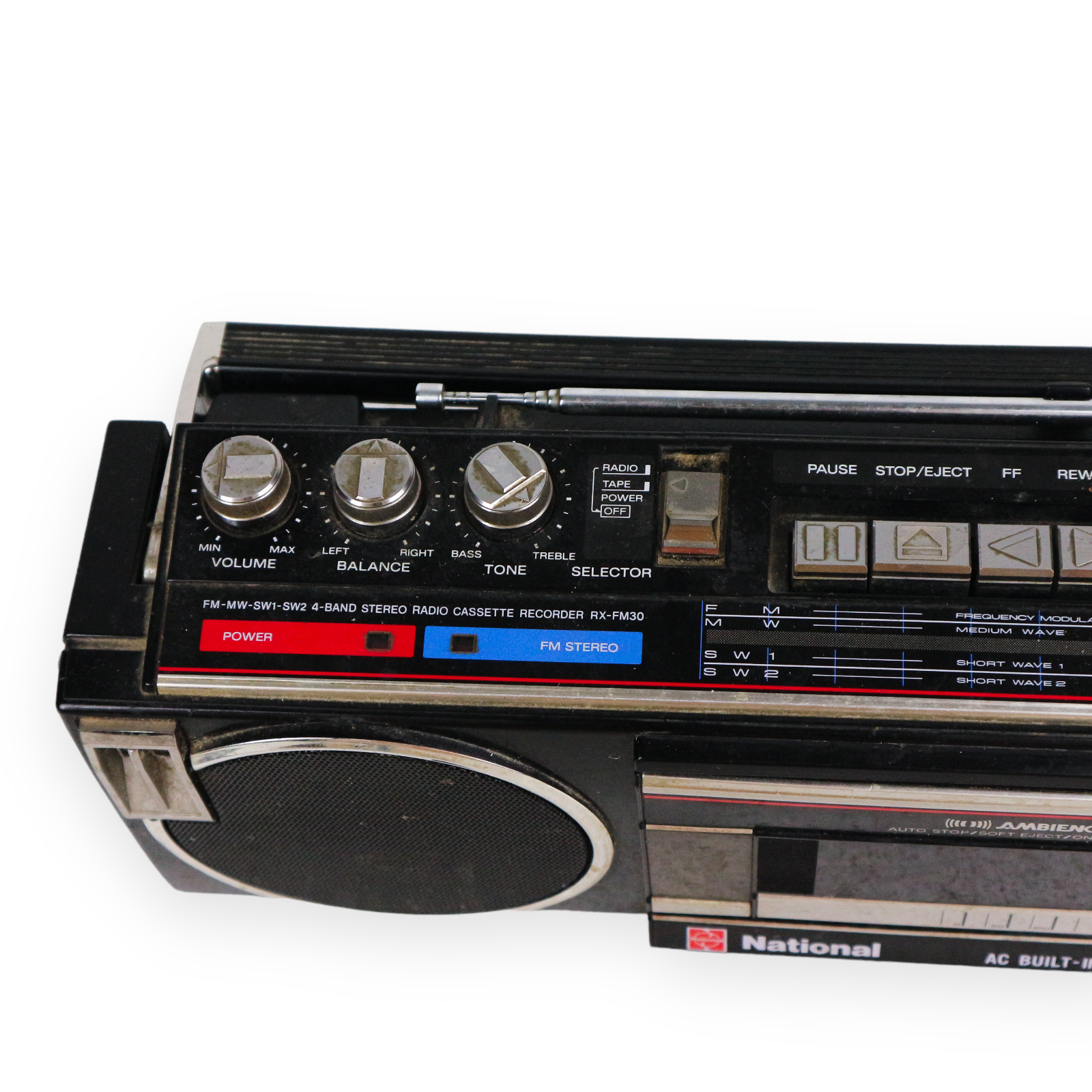 National RX-FM30F Vintage Stereo Radio Cassette Player Tape Recorder Rare - Picture 8 of 12