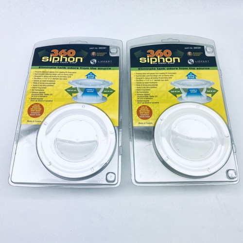 Lot Of 2 Lippert Components 360 Siphon Rv Vent Cap 389381, Eliminate