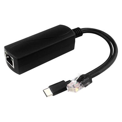 USB Type C Active PoE Splitter 5V Power Over Ethernet for Raspberry Pi 4 4B C