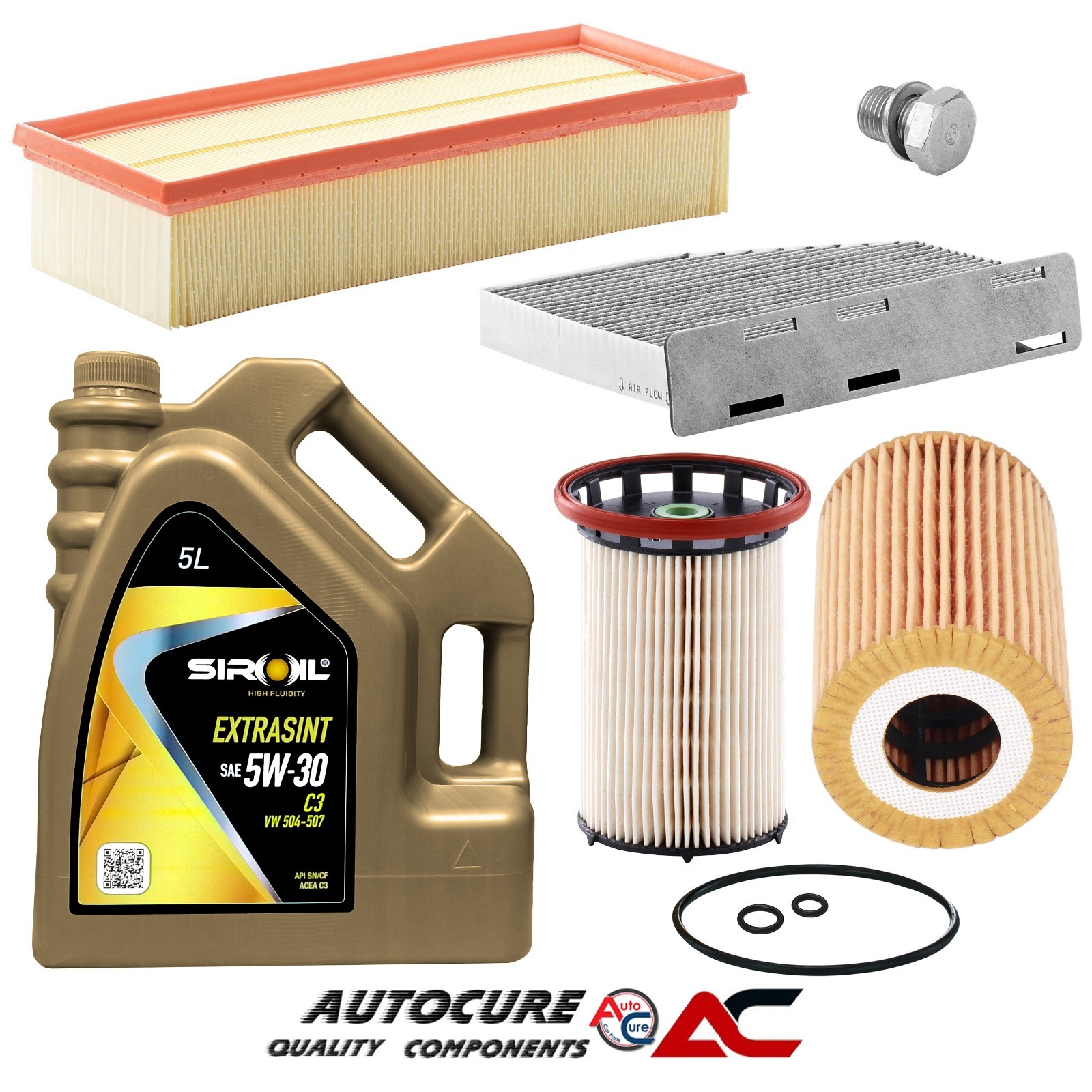 FOR VOLKSWAGEN VW PASSAT 2.0L TDI MK6 2010-2015 FULL FILTER SERVICE KIT & 5L OIL