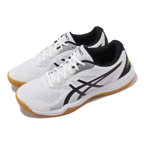 

Мужские кроссовки Asics Upcourt 5 White Safety Yellow Gum для волейбола и бадминтона 1071A086-103, Белый, Upcourt 5