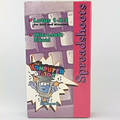 1993 SEALED Komputer Tutor Spreadsheets VHS Ask Mike Lotus Microsoft Excel DOS
