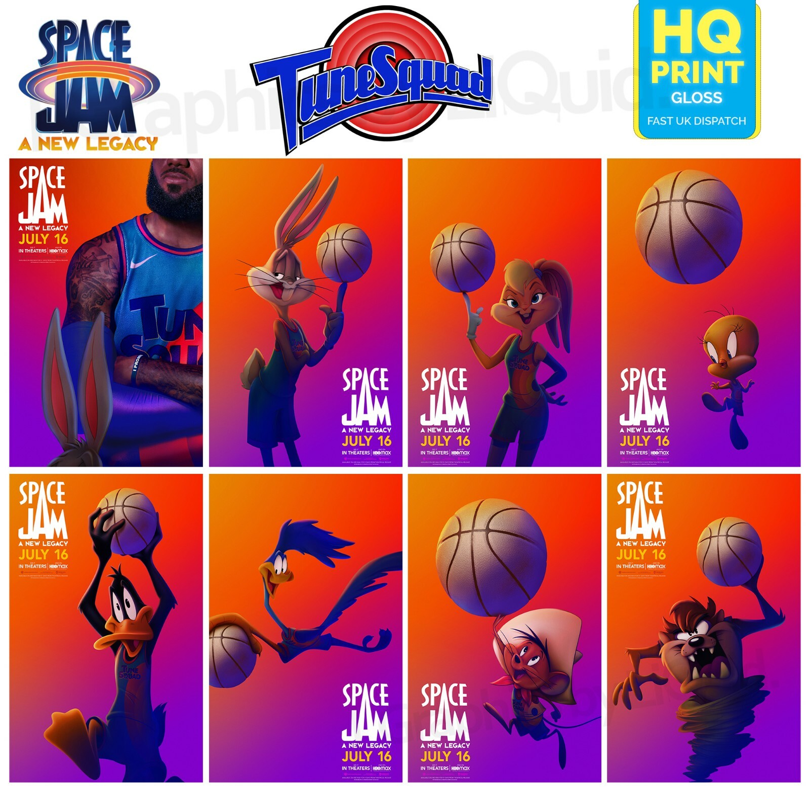 Space Jam: A New Legacy 2021 LeBron James Character Posters | A5 A4 A3 A2 A1 | | eBay