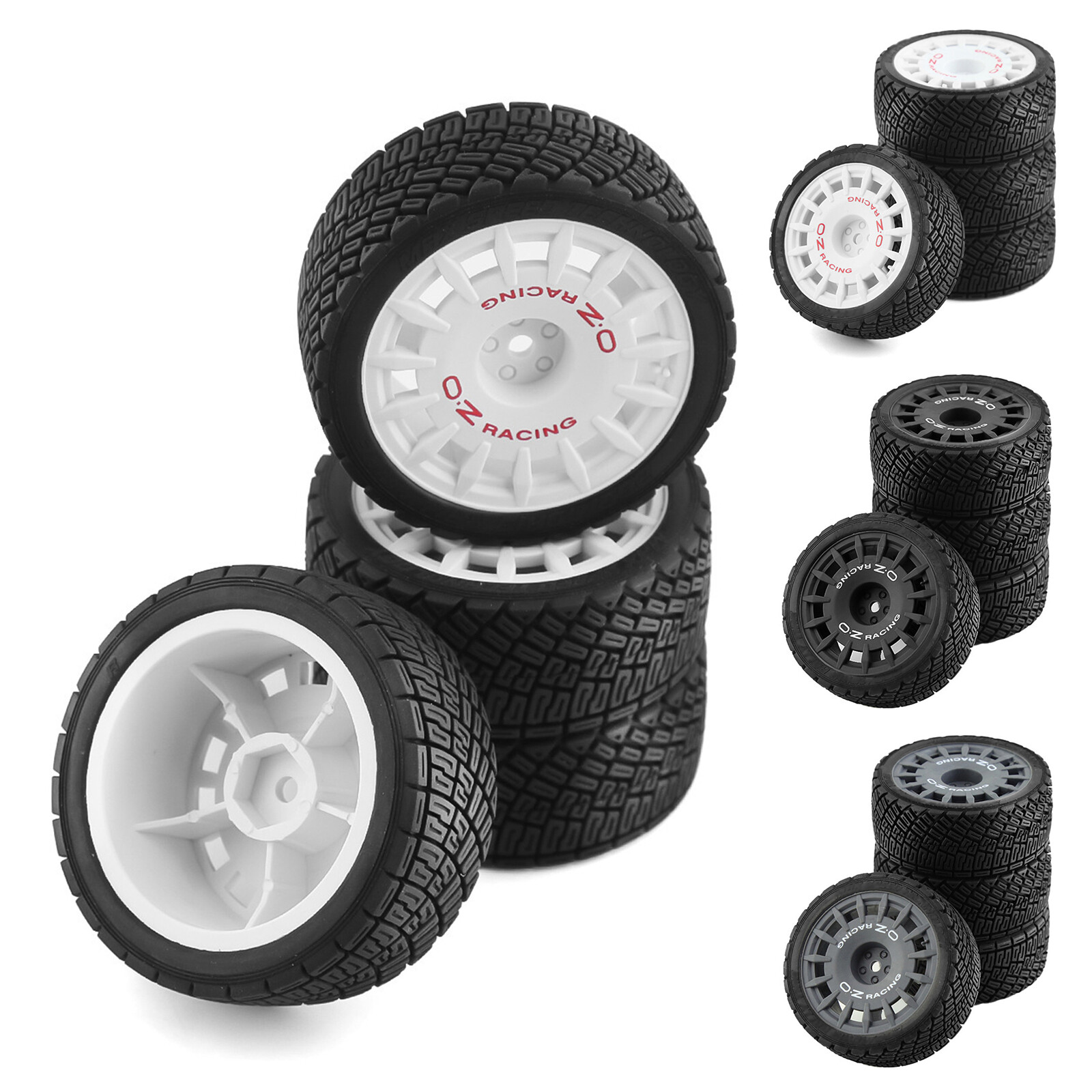 Wheel Rim Tires Set For Hpi Tamiya Tt02 Xv01 Wrc C3 Rc Car