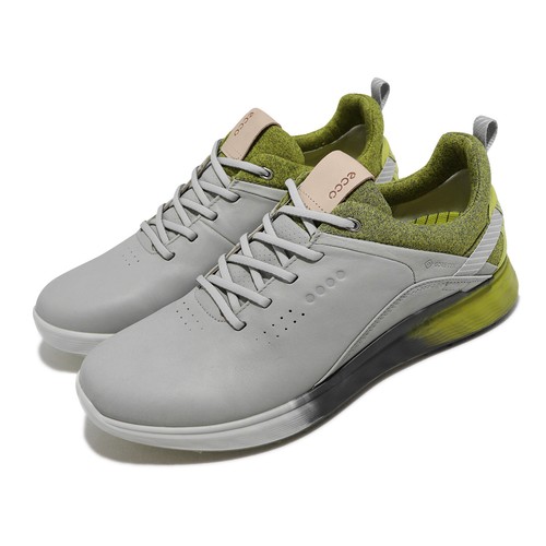 Мужские туфли для гольфа без шипов Ecco Golf S-Three Gore-Tex Grey Green 10290401379