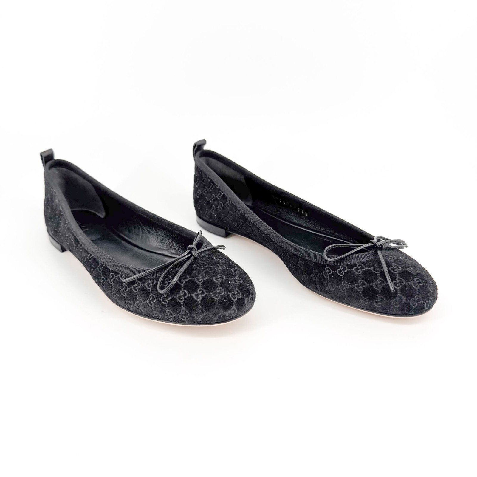 【関税＆送料込み】Gucci Fabric Ballet Flats With Logo Gucci Flats Size 37. 5 IT: Bamboo Detail