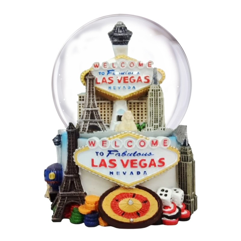 Las Vegas Snow Globe Landmarks 3.5 Inch