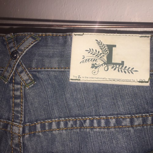 NWT LR Geans Denim Kids Embroidered Jungle Back Pocket Sz 14