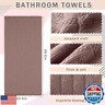 HunnmingRe 4 Pack Bathroom Hand Towel Set Farmhouse Decorative Hand Towels Bathroom 14 x 30 Inch Boho Kitchen Decor Set Absorbent Soft(Brown)