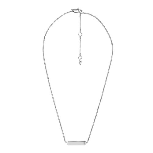 Колье-цепочка Fossil Womens Lane из нержавеющей стали, Цвет: серебристый