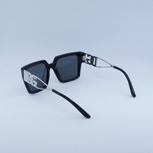Pre-owned Dolce & Gabbana Dg4446b 501/87 Black/silver/dark Gray 53-19-145 Sunglasses
