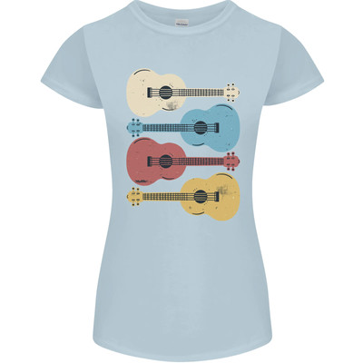 Four Ukulele Guitars Womens Petite Cut T-Shirt