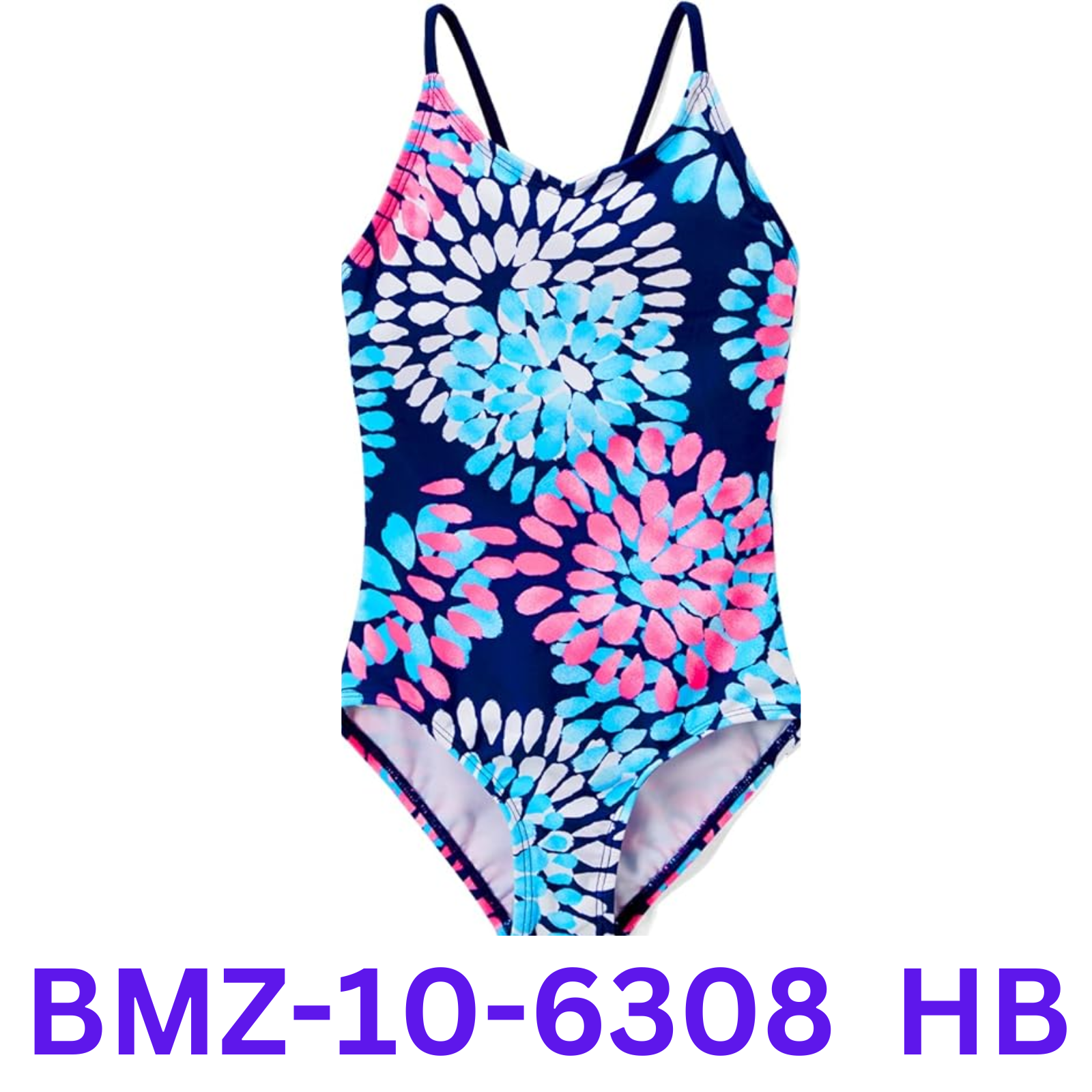 Kanu Surf girls Daisy Beach Sport 1-piece One Piece Swimsuit, Daisy Navy, 14 US