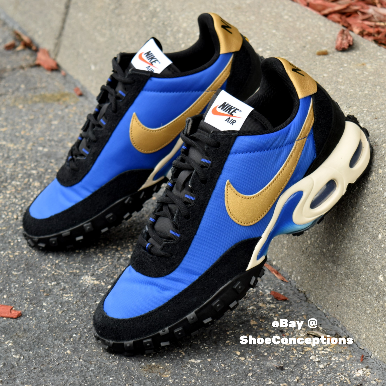 ☆NIKE☆ AIR MAX WAFFLE BLACK AND HYPER BLUE Millennium Shoes | Nike Air Max Waffle SP 'Black/Hyper Blue