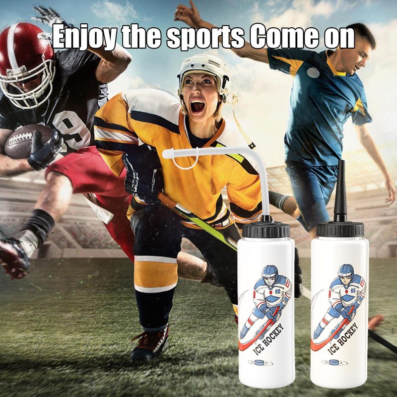 1 Liter Portable Sports Water Bottle With Long Straw