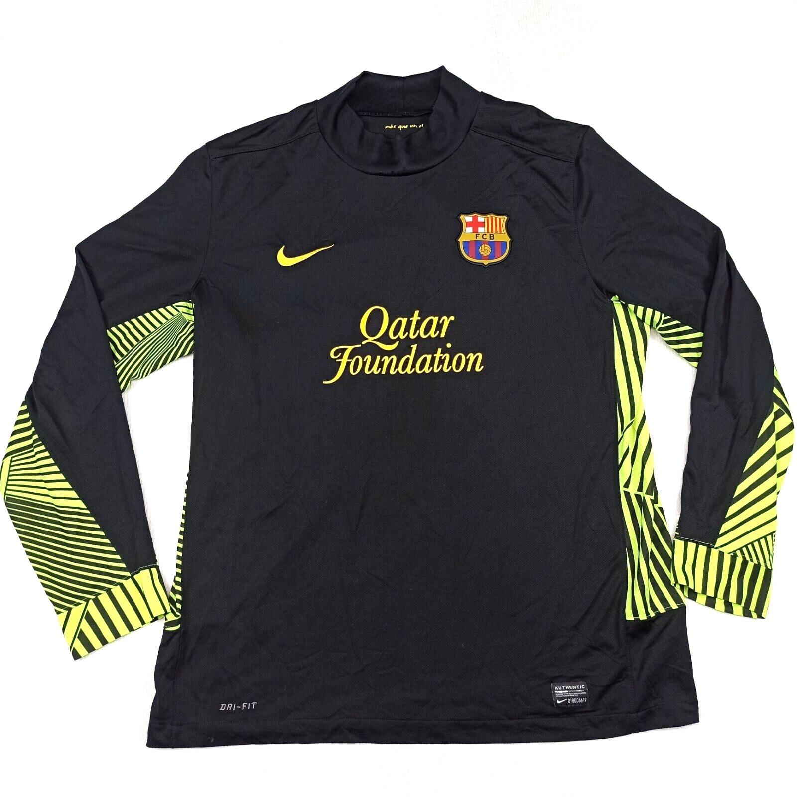 FC Barcelona シャツ XL FC Barcelona Mens Football Shirt XL Black Green Nike DRI-FIT