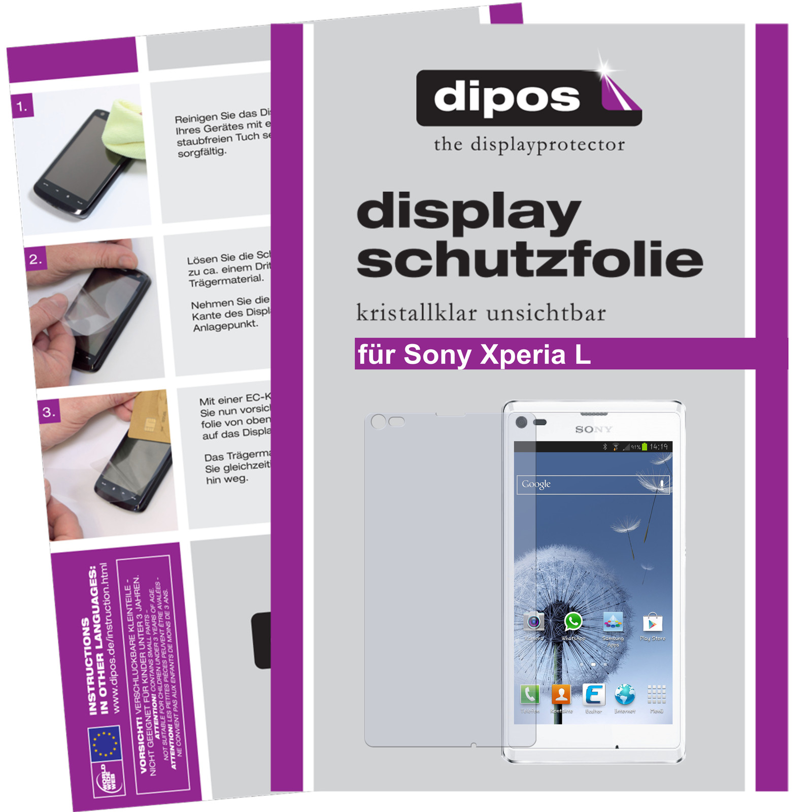 Proteggi schermo Per Sony Xperia M2 da antigraffio per cellulari e