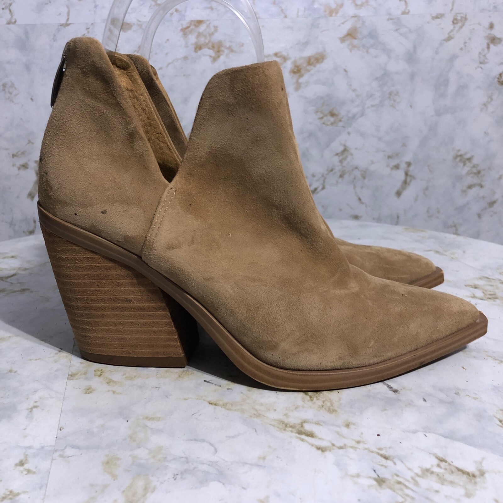 Steve Madden Women's Sz 5.5M Shoes Brown Suede Zip Up