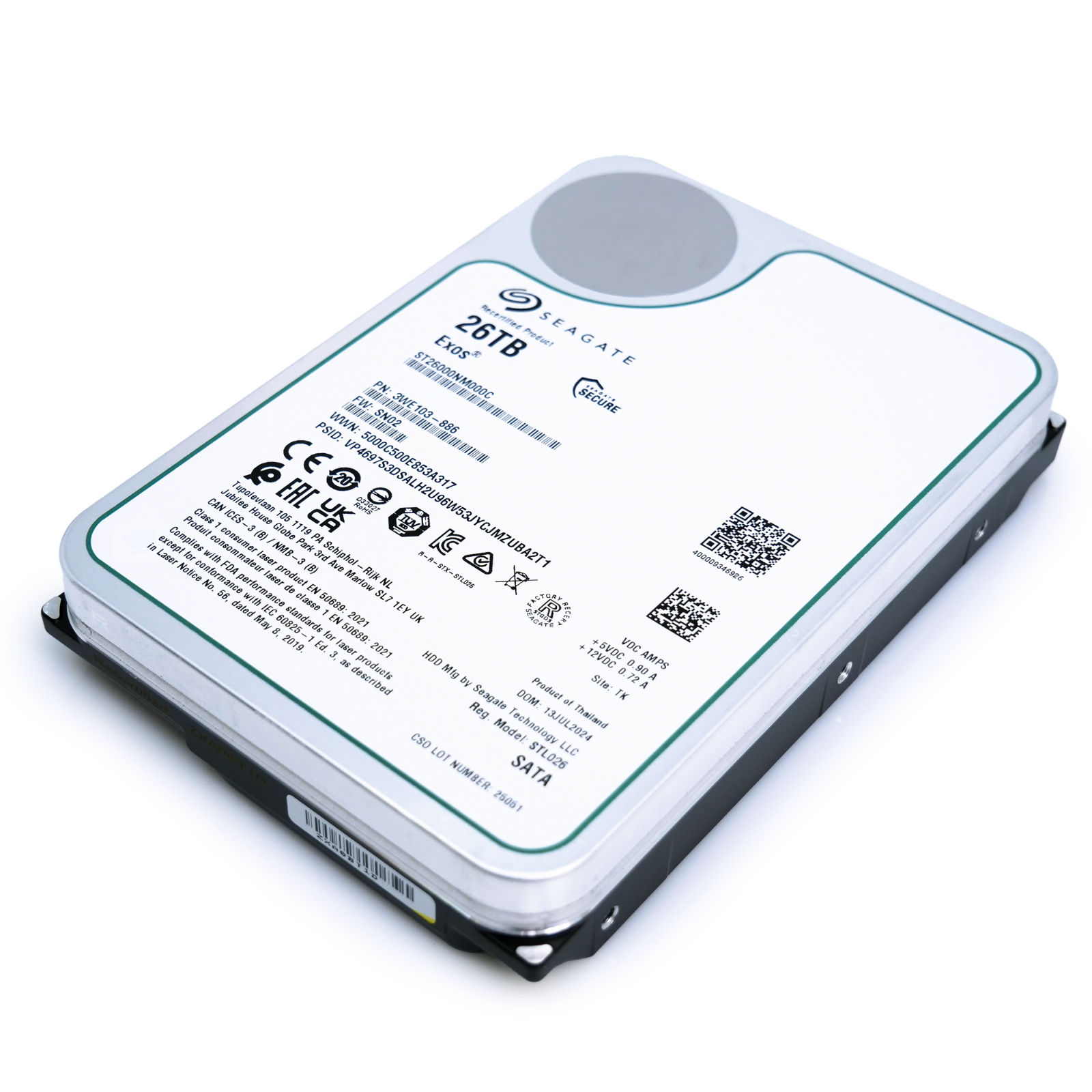 Seagate Exos 26TB 7.2K RPM SATA 6Gb/s 3.5
