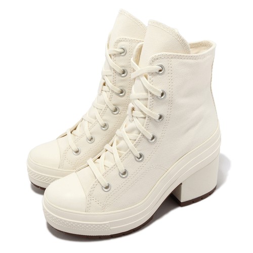 Converse Chuck 70 De Luxe Heel Egret Мужские туфли унисекс на высоком каблуке на платформе A05348C