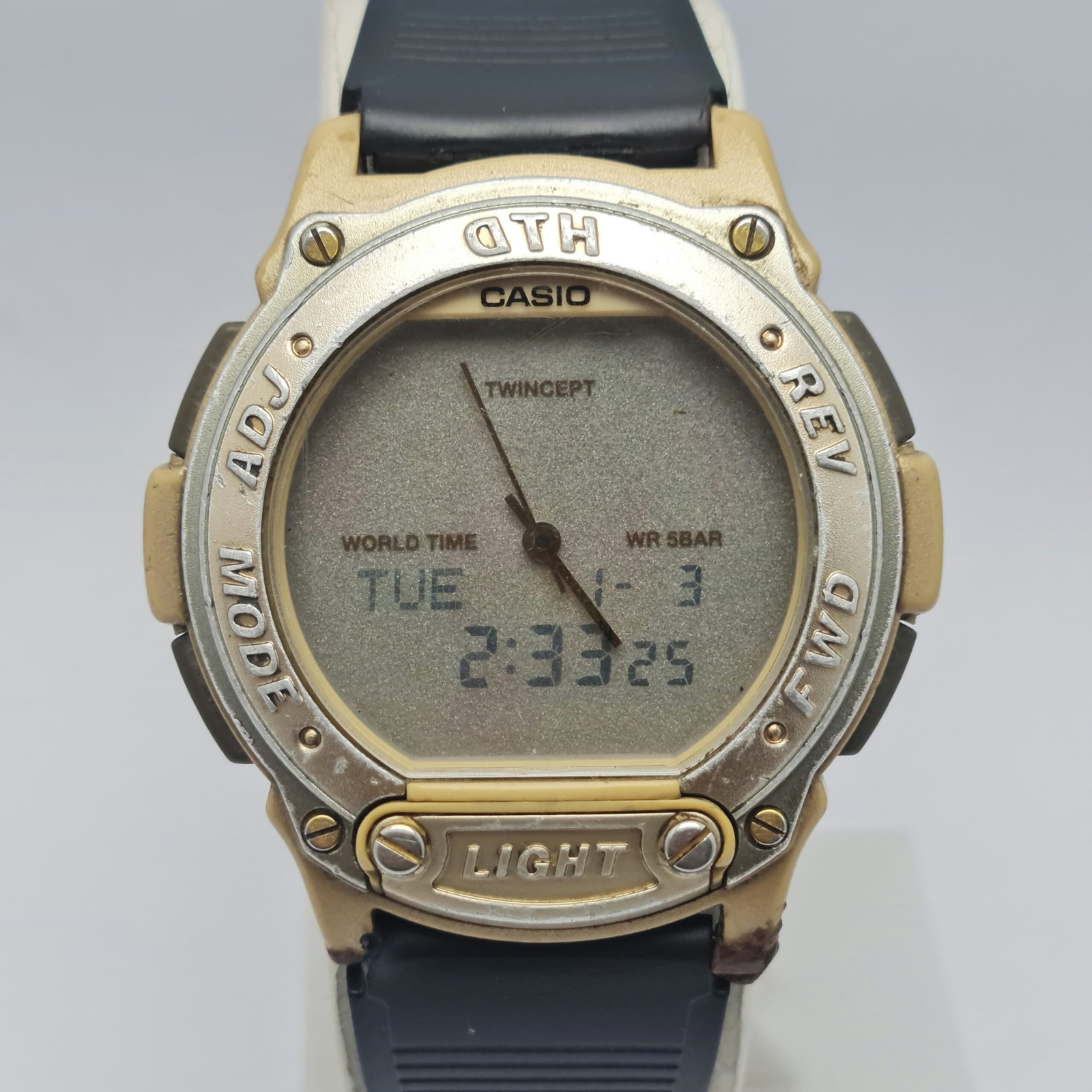 CASIO - masa CASIO ABX-60 Twincept World Time Data bank 1790 Ana-Digi