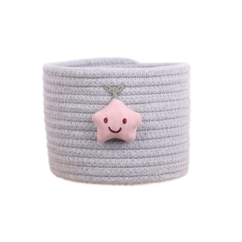 Mini Cotton Rope Storage Basket Cartoon Box For Towel Blanket Toys Kids Gifts