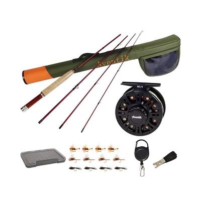 Shark Shooter Fly Fishing Rod and Reel Combo Starter Kit 3/4/5/6 Weight,Packe...