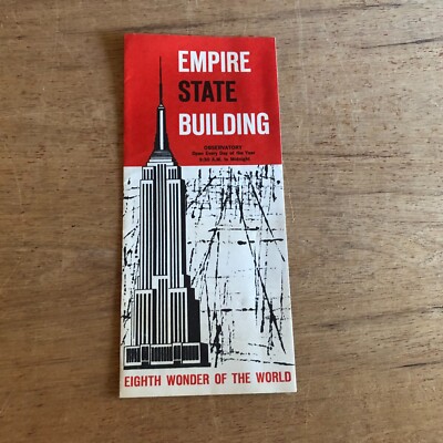 Empire State Building Eighth Wonder Of The World Brochure Vintage Original As Is