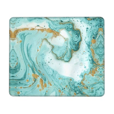 10 x 12 inch Mouse Pad teal and gold marble Mouse Pad Mat for All Types of Mo...