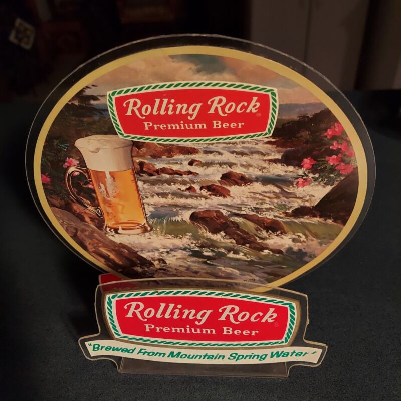Vtg. Rolling Rock Beer  Napkin Holder - Rare find