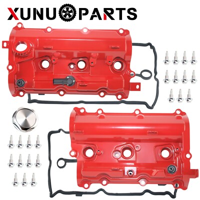 2x Upgrade Aluminum Valve Cover Set for 2009-13 Infiniti G37 2009-20 Nissan 370Z