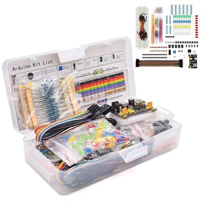 830Pcs DIY Electronic Starter Kit for Arduino UNO R3 with Breadboard & Component